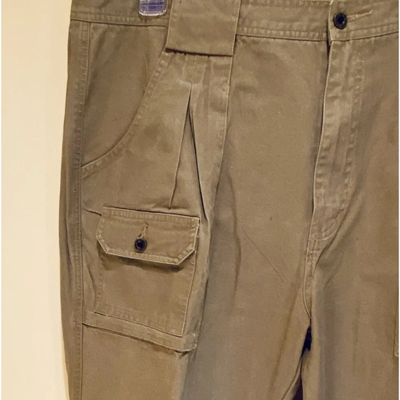 🌟HP🌟VTG 1980-90s Tan 7 Pocket Tall Cargo Pants by Eddie Bauer 38T - Picture 4 of 12